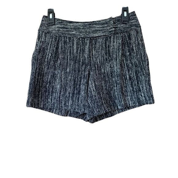 Milly of New York Tweed Pleated Shorts Black Size 2 - Picture 3 of 12